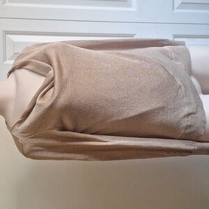 INC International Concepts Shimmering Gold Cowl Neck Sweater Size M